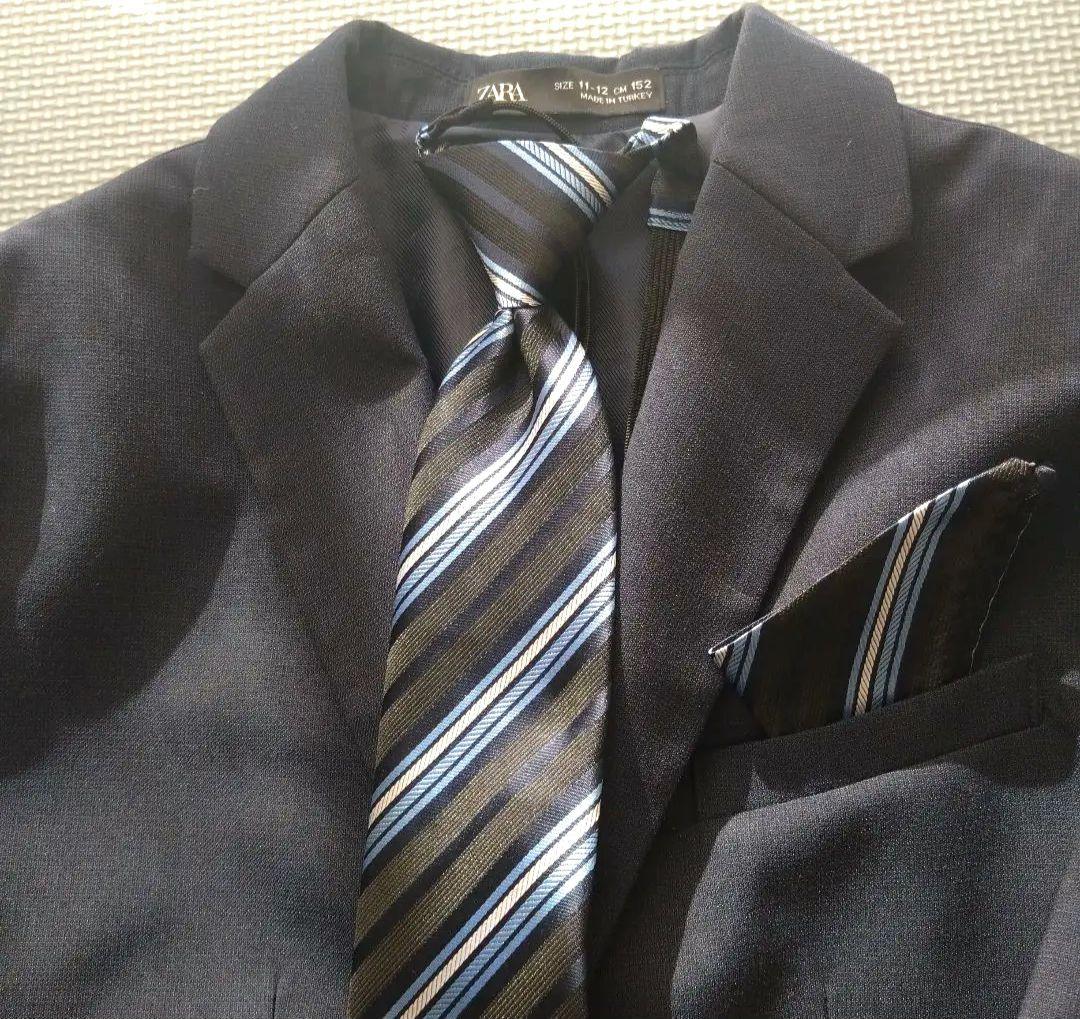 ZARA 152cm 150 上下 スーツ ネクタイ・チーフ付 男の子