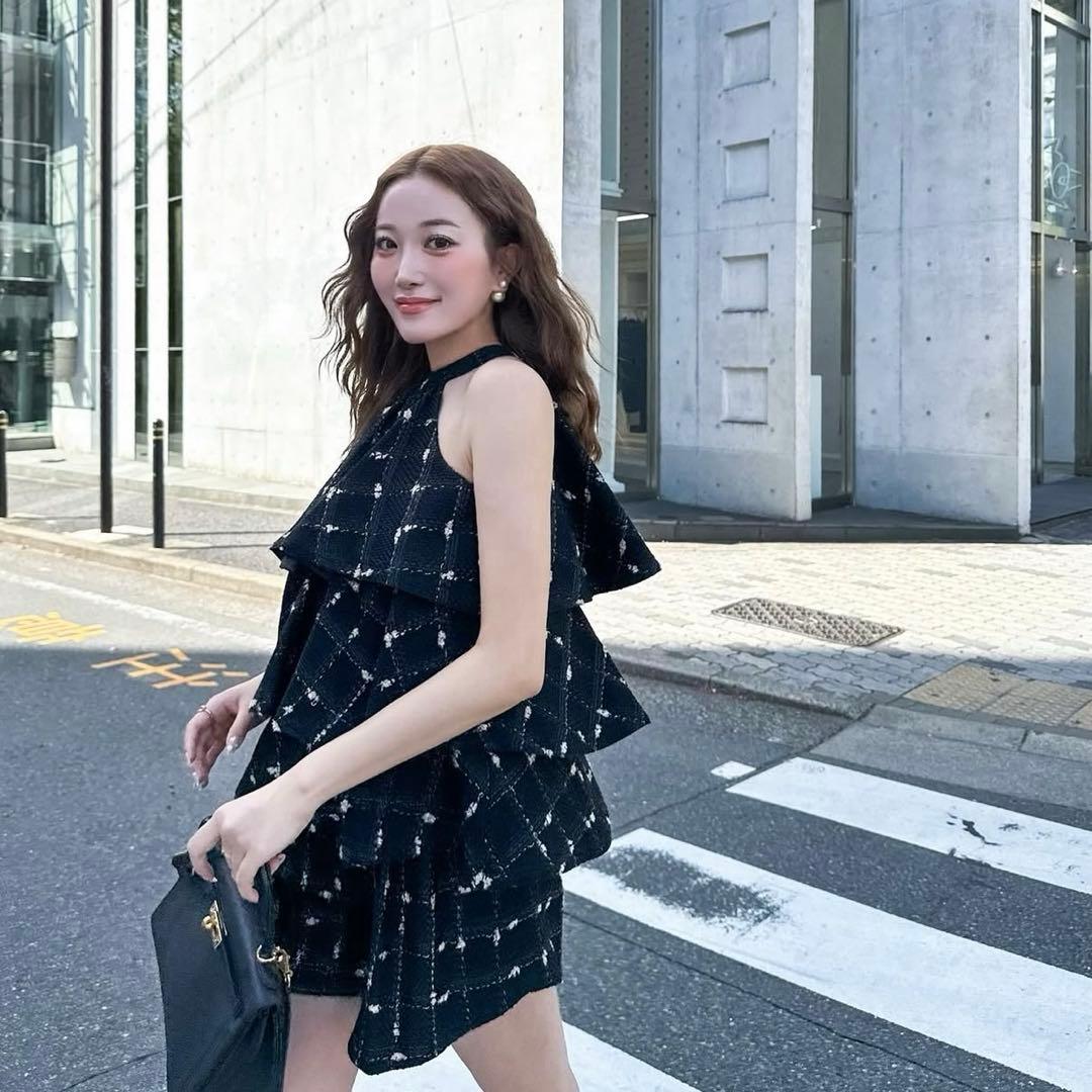 candy check tweed short pants 新品未使用タグ付き