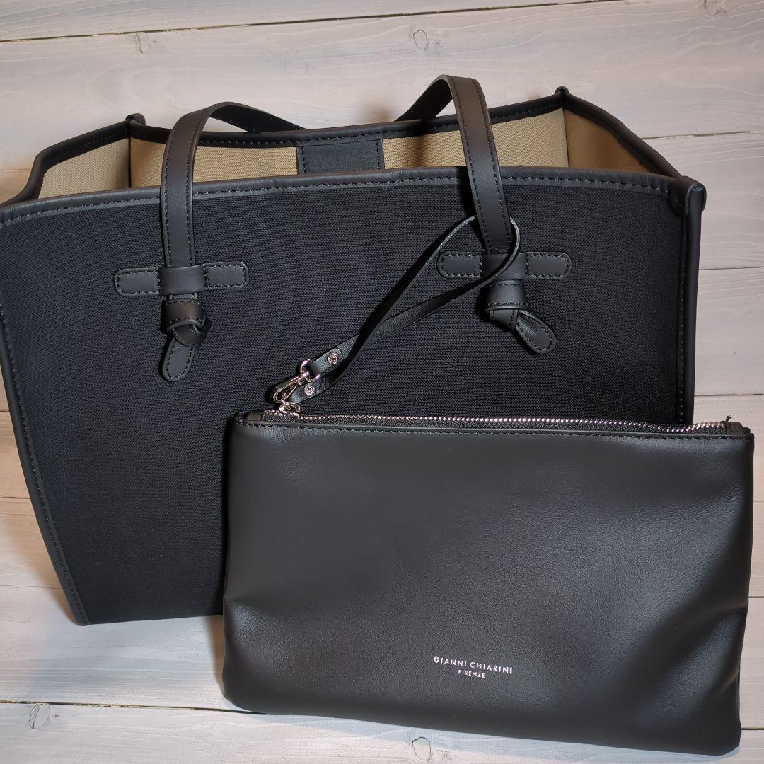 【極美品】ジャンニ キアリーニ マルッチェラ 黒 トートバッグ