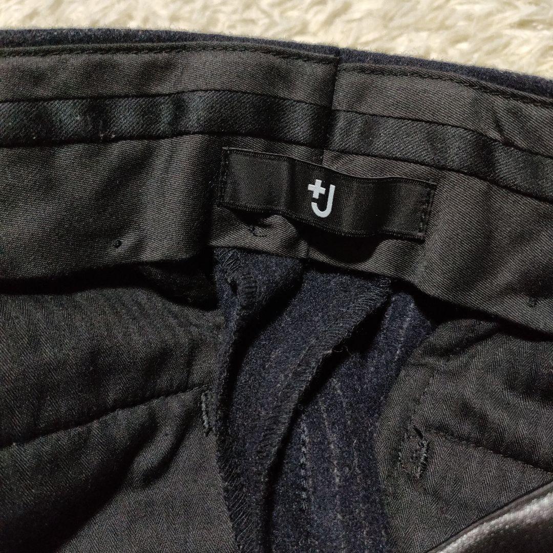 UNIQLO +J ネイビーストライプ　ウール　セットアップスーツ　Мサイズ