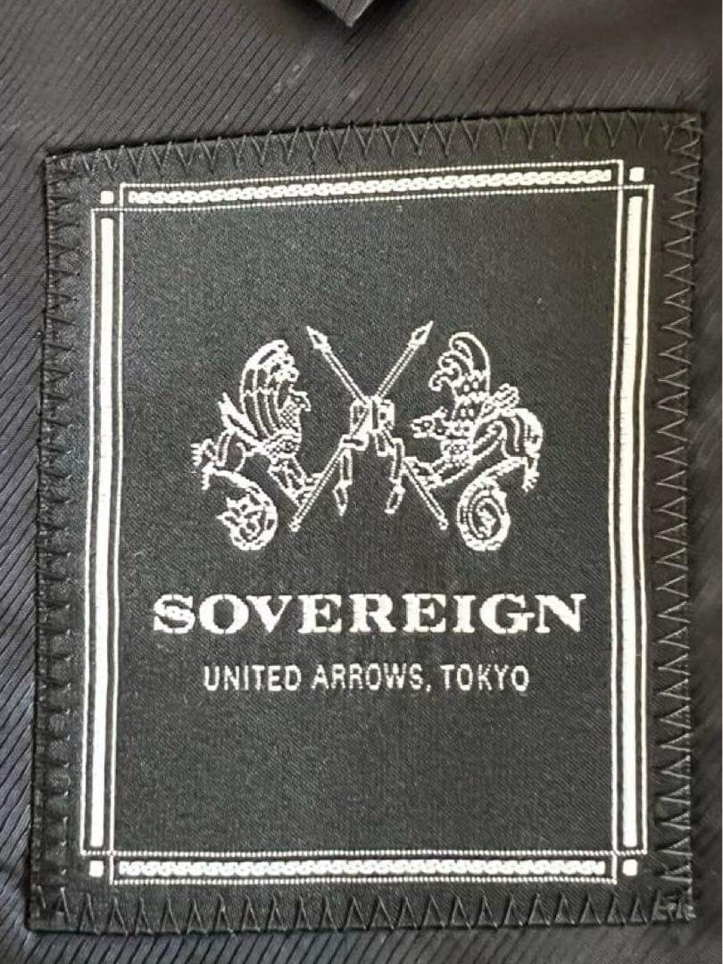 ★美品★ソブリン/アローズ/スーツ/48/ネイビー/ビジネス/メンズ/秋冬