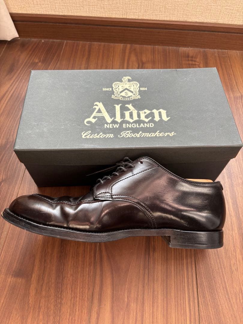 Alden コードバンvチップ ブラック9 1/2
