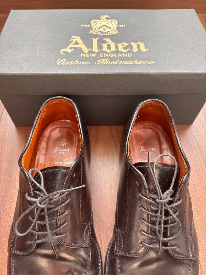 Alden コードバンvチップ ブラック9 1/2