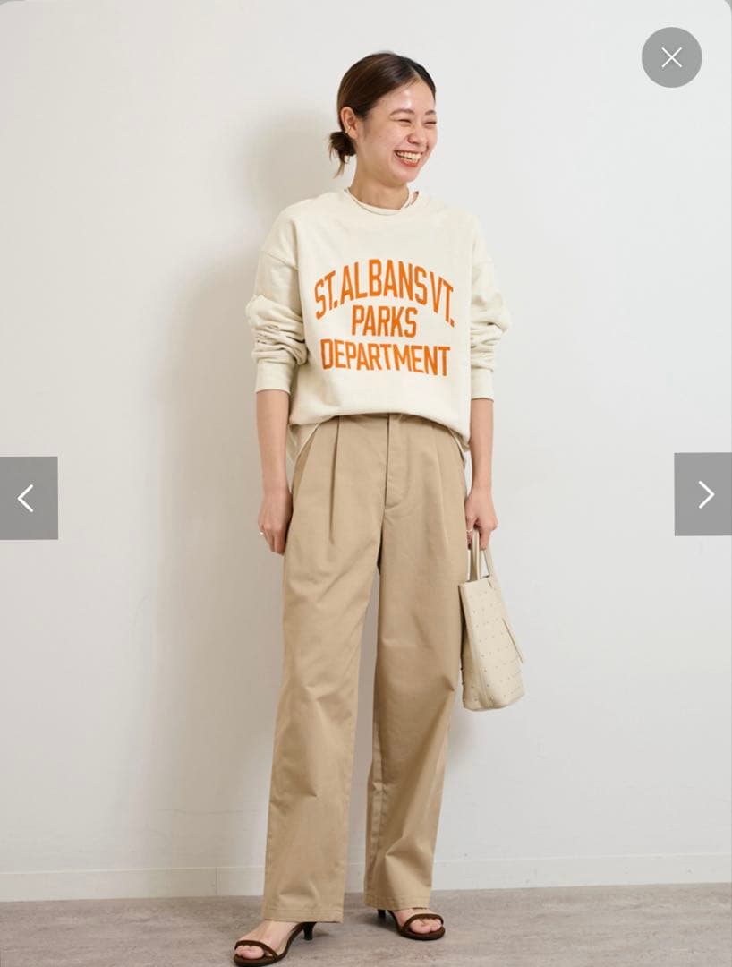 サイドバックルタックテーパードチノパンツ　ジャーナルスタンダードレリューム