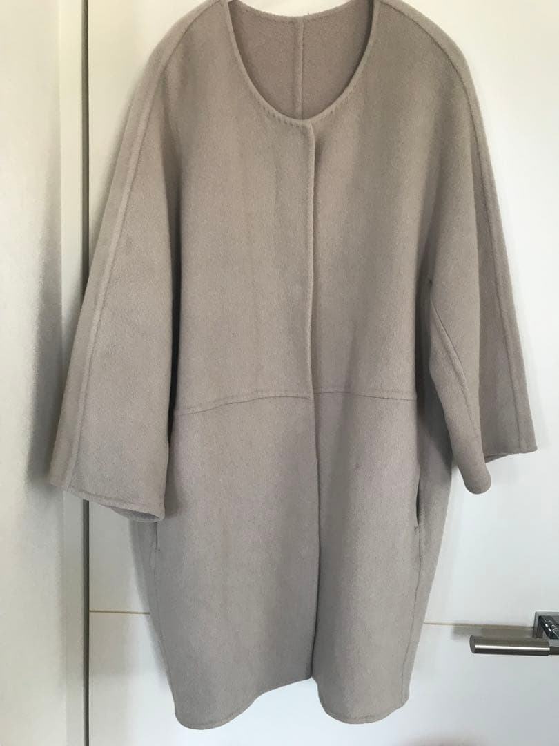 Deuxieme Classe リバーノーカラーコート ハンドメイド