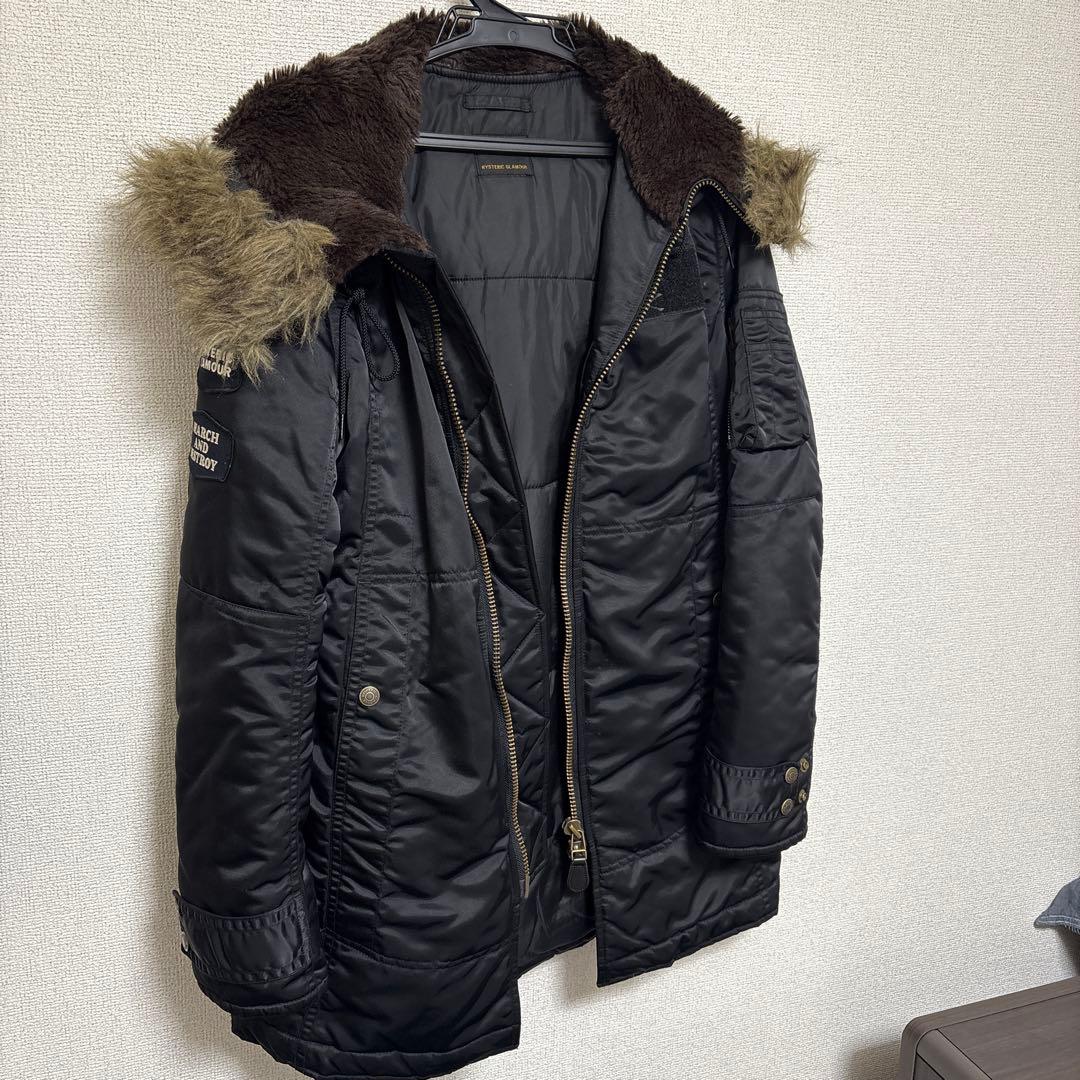 美品　HYSTERIC GLAMOUR ヒステリック　グラマー、モッズコート、黒