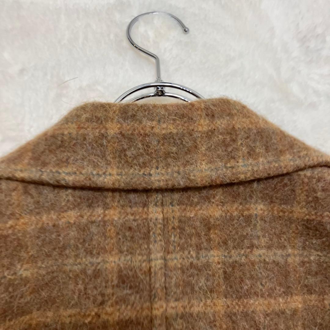 美品✨ドリスヴァンノッテン ウール チェック ピーコート 裏地キルティング中綿