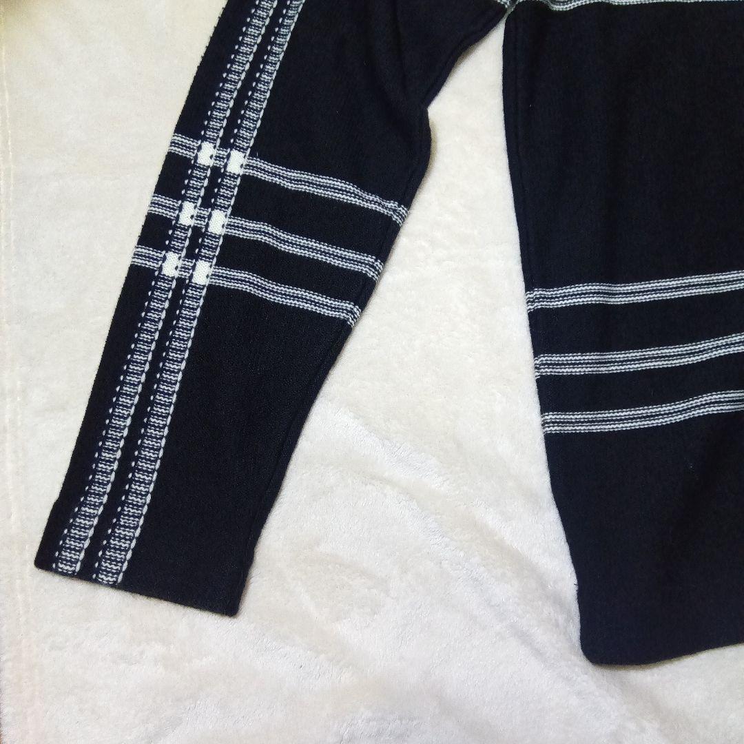 ほぼ新品　Fred Perry フレッドペリー　チェック　 ニット 黒　　L