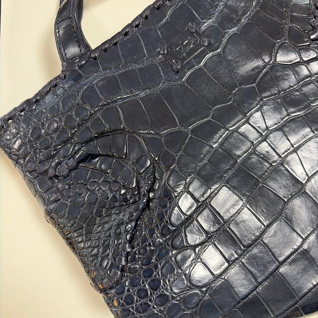 Ibiza ネイビー クロコダイル ハンド、ショルダー 2way 未使用品！