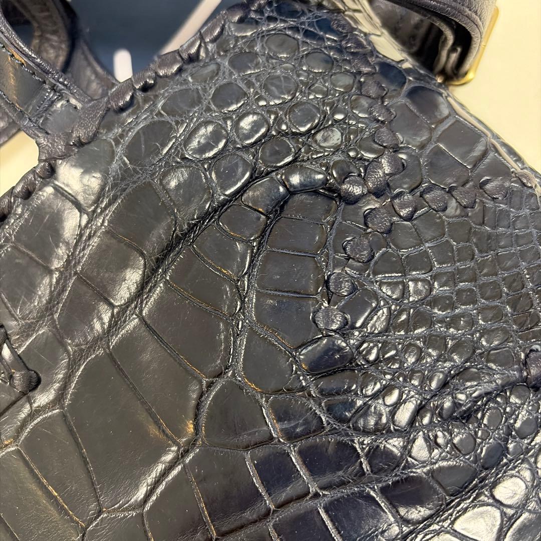 Ibiza ネイビー クロコダイル ハンド、ショルダー 2way 未使用品！