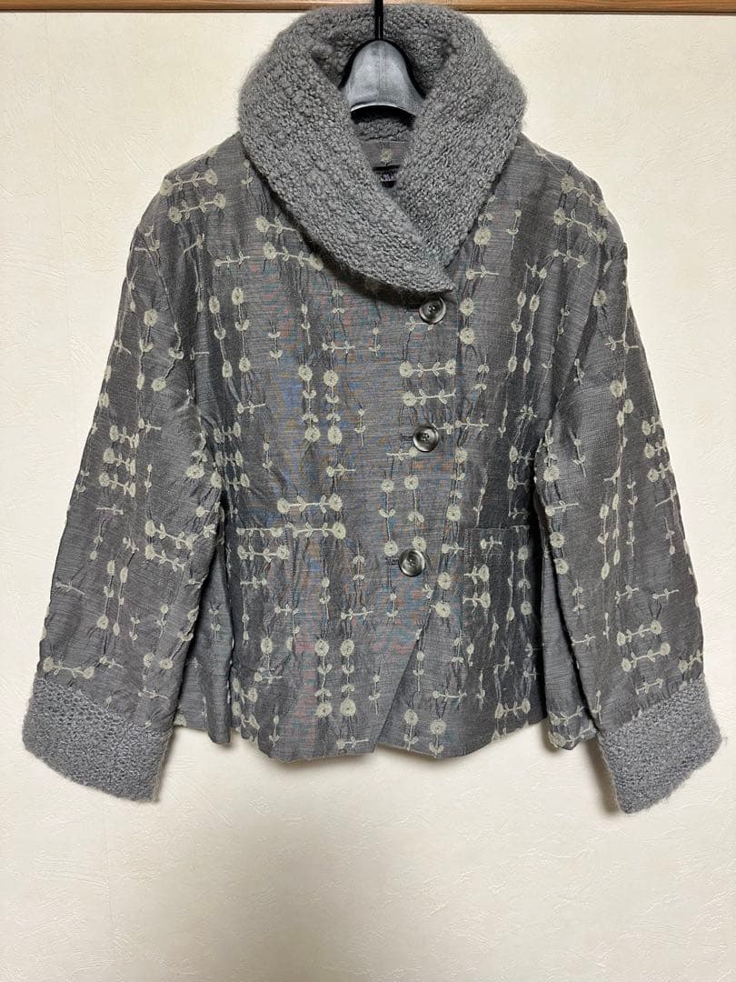 M&KYOKO 生地ジャケット 花柄ジャカード