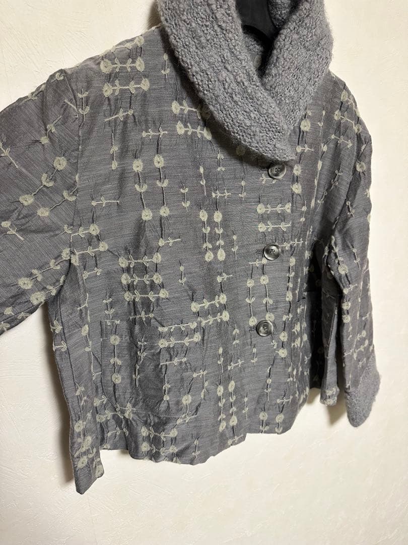 M&KYOKO 生地ジャケット 花柄ジャカード