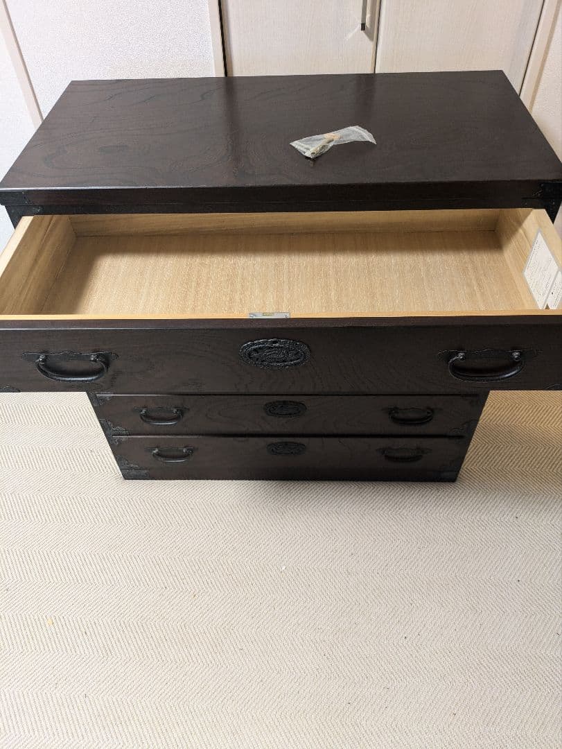 青木産業　箪笥　民芸家具　チェスト　整理箪笥　鍵付き