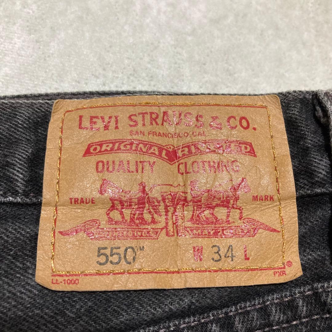リーバイス　Levis 550 ブラック デニム ショーツ　ハーフパンツ　34