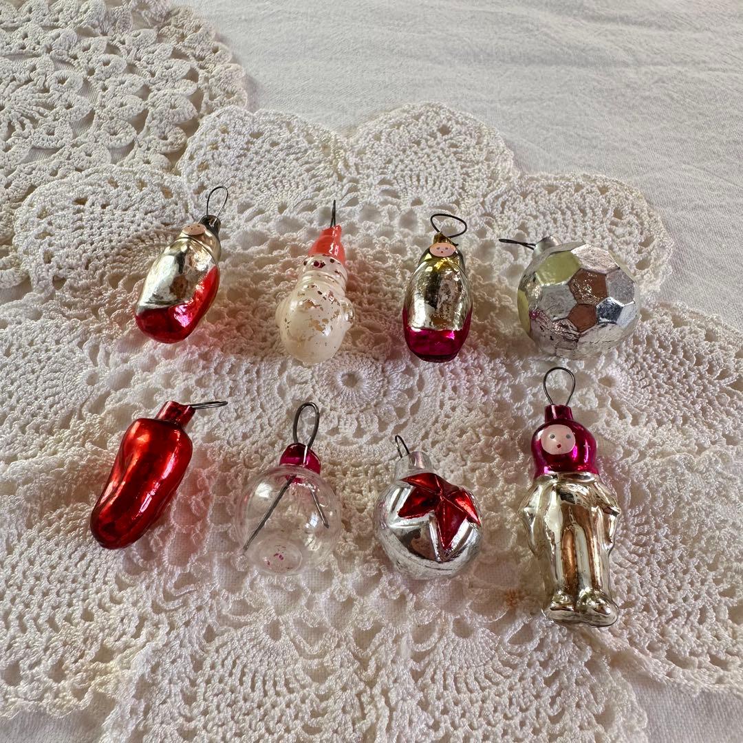 美品　ヴィンテージ　ミニオーナメント　マトリョーシカ　スノーマン　ミニツリー