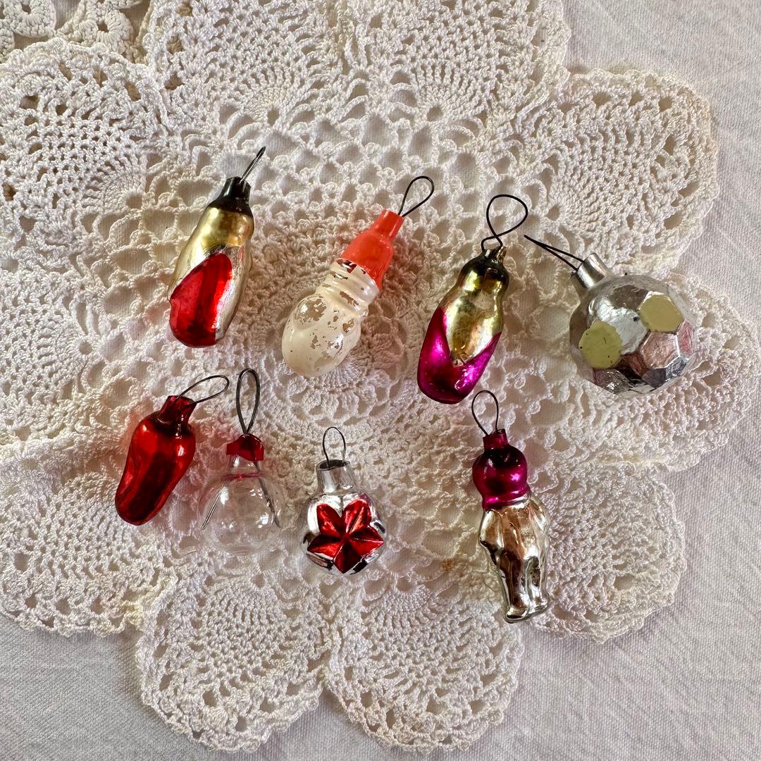 美品　ヴィンテージ　ミニオーナメント　マトリョーシカ　スノーマン　ミニツリー