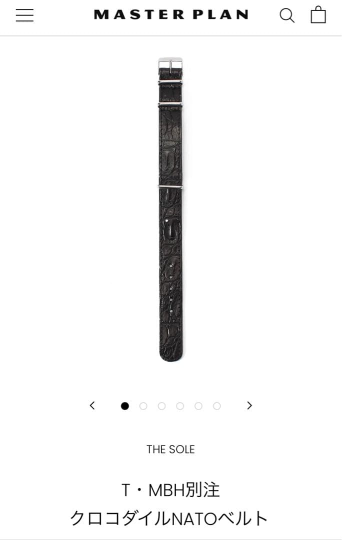 早い者勝ち！【美品】THE SOLE T・MBH別注　クロコダイルNATOべルト