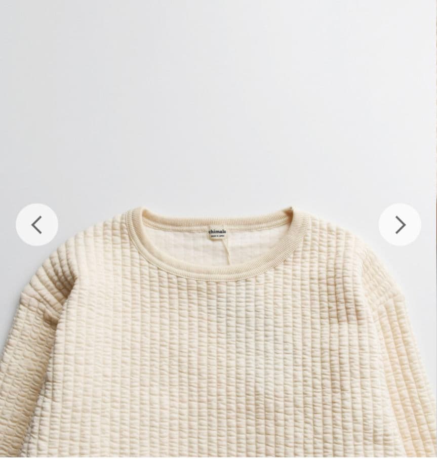 chimalaブリスター キルト クルーネック プルオーバー 　新品タグ付き