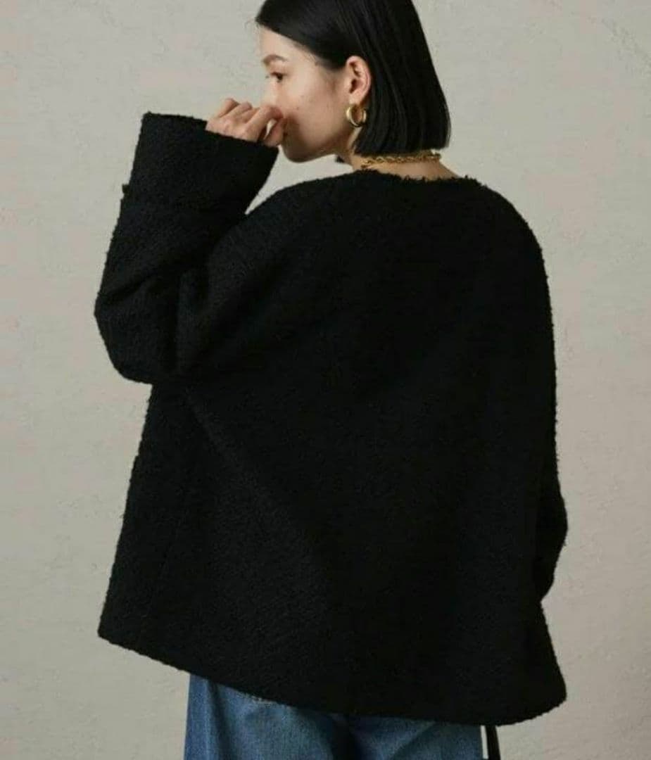 Loungedress ラウンジドレス ツイードジャケット コート ブラック