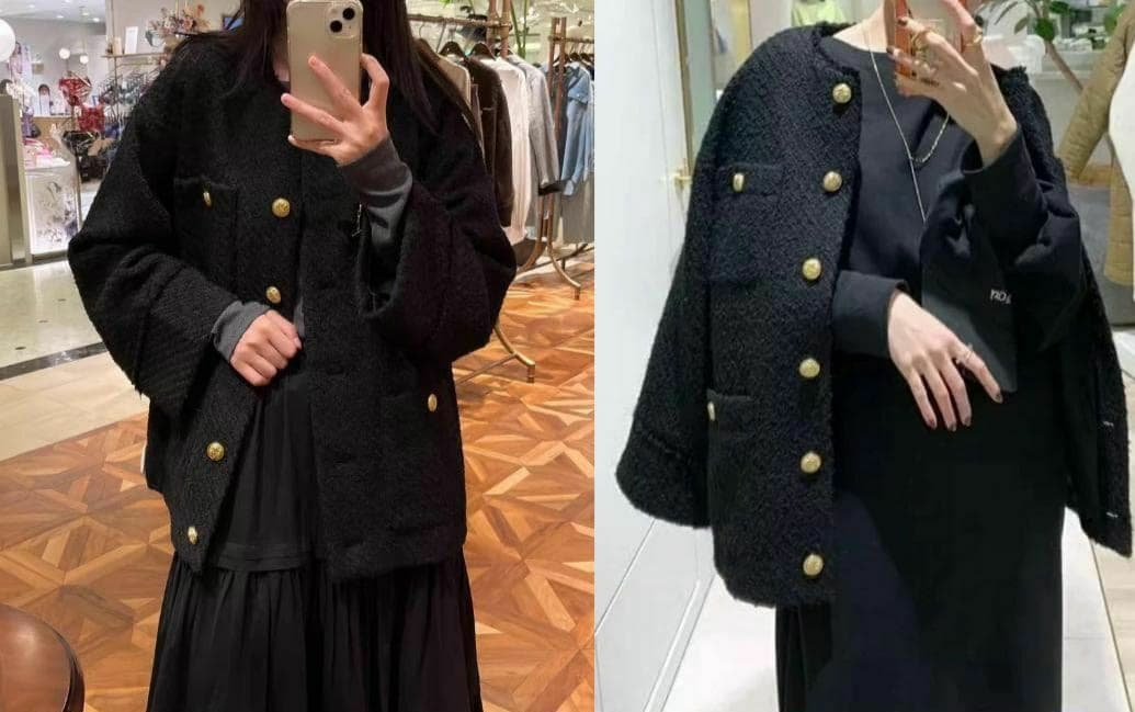 Loungedress ラウンジドレス ツイードジャケット コート ブラック