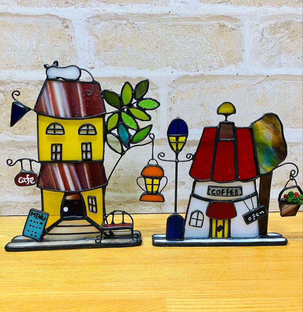 ステンドグラス　cafe4点
