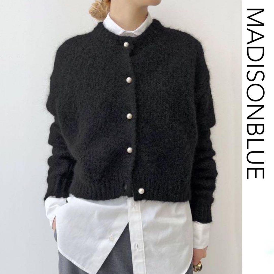 MADISONBLUE PETIT CD MOHAIR パール カーディガン