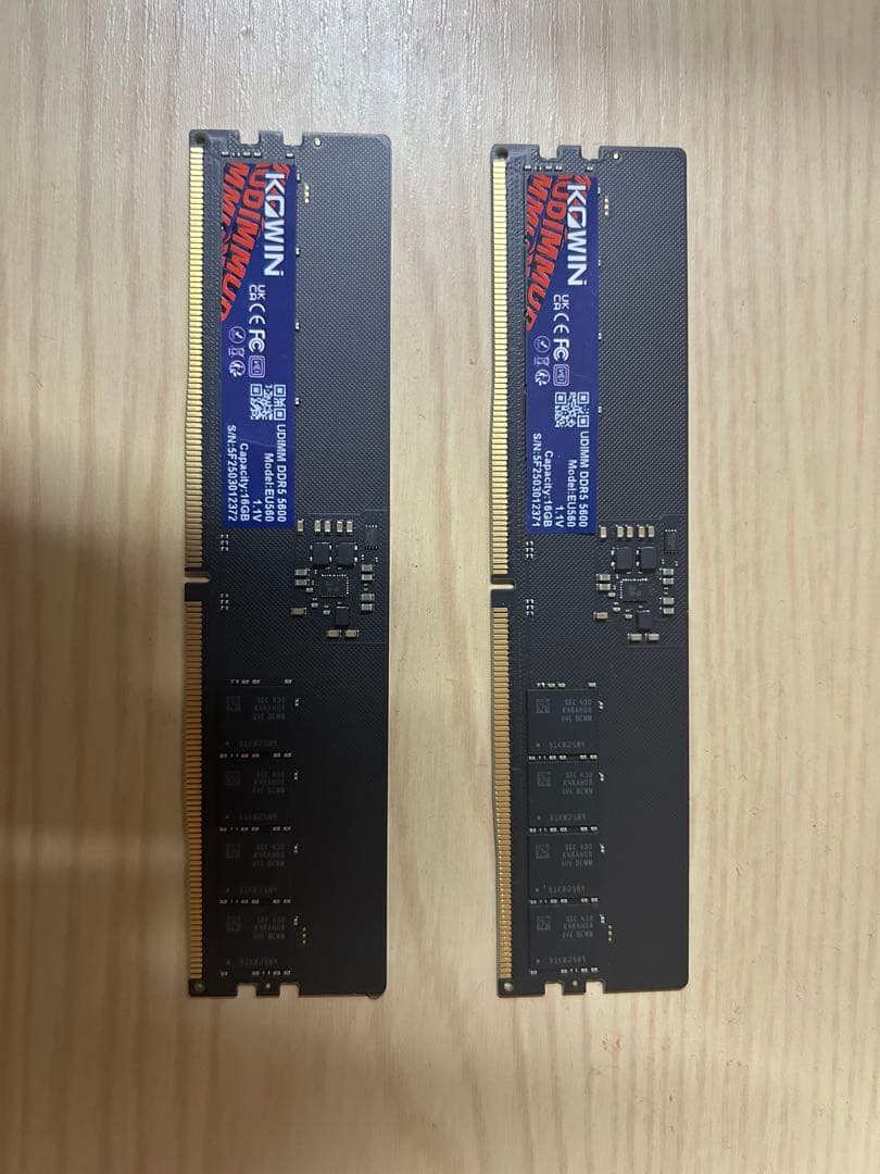 メモリ　DDR5-5600 16GB×2枚＝32GB