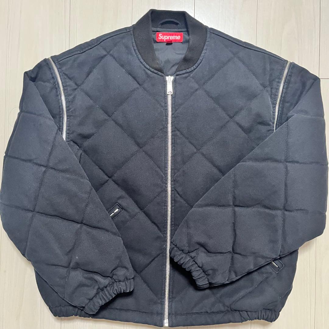 ジャケット・アウター Supreme Zip-Off Sleeve Quilted Bomber L