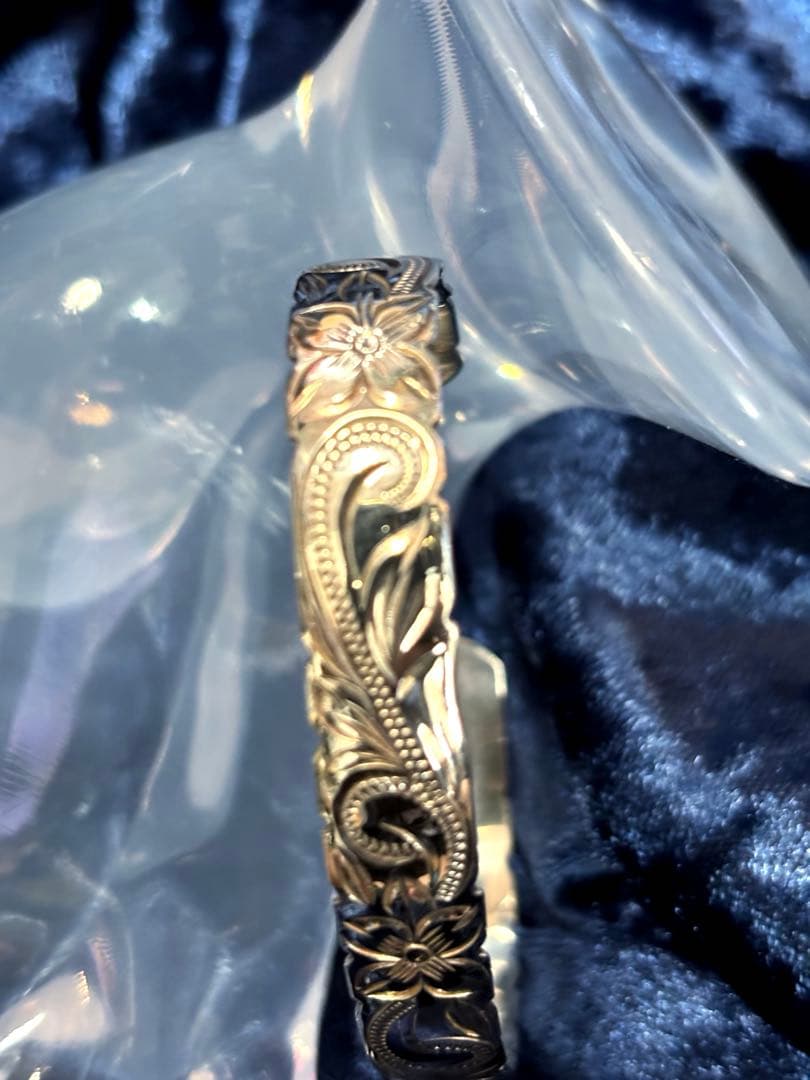 [手彫り]ハワイアンバングル(ハイビスカス/S/シルバー) starring