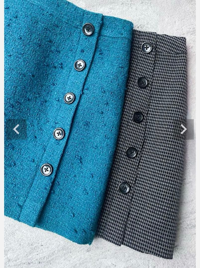 ♡kei♡【sheller】ツイードボタンミニスカート