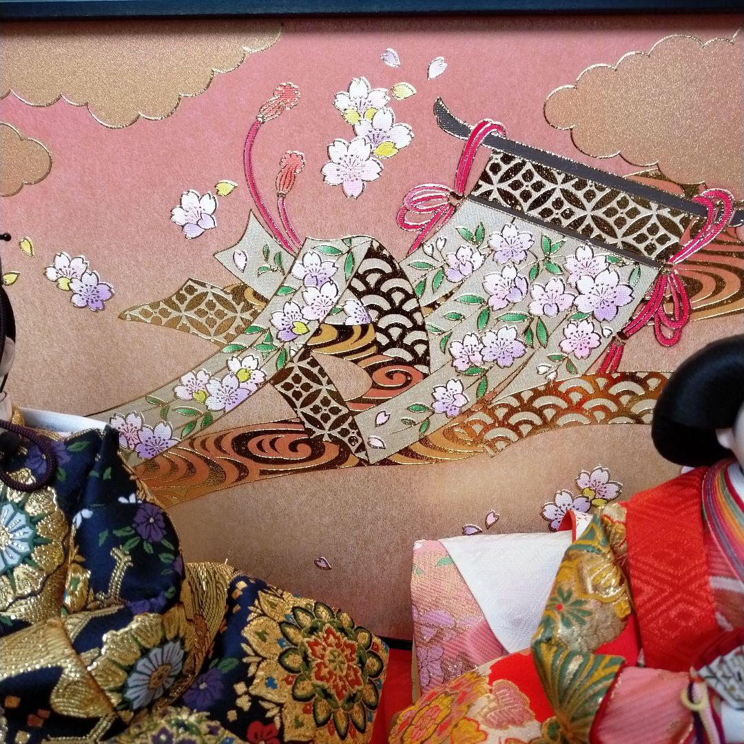 美品 雛人形 親王飾 人形の久月 ガラスケース入り 防虫剤付き