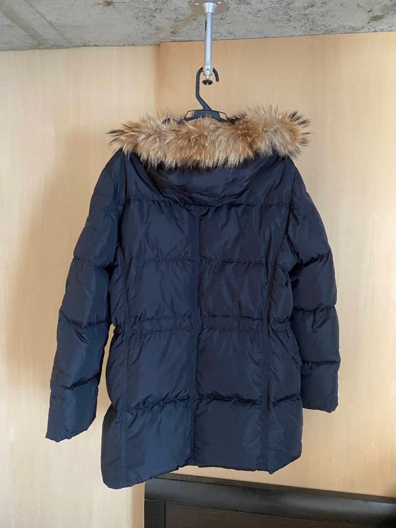 PEUTEREY ダウンジャケット M　黒　 ファー付き