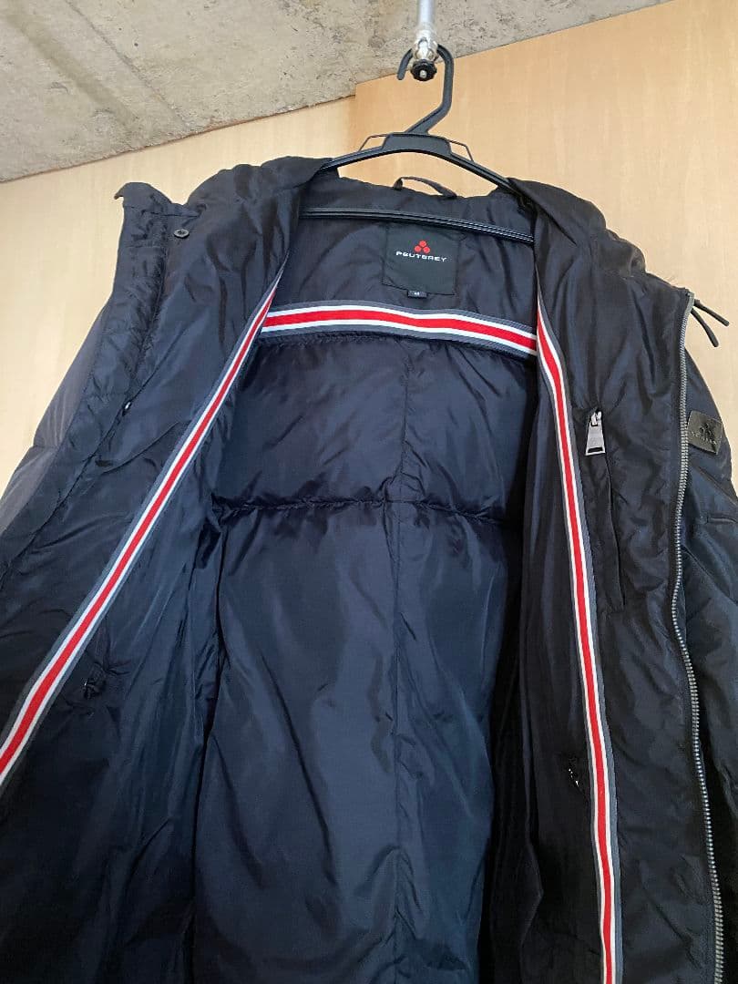 PEUTEREY ダウンジャケット M　黒　 ファー付き