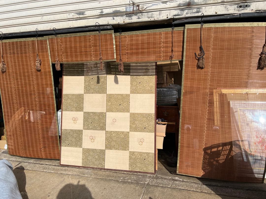 ayakaお座敷すだれ4本セット検和室古民家御簾書院　壁掛　のれん