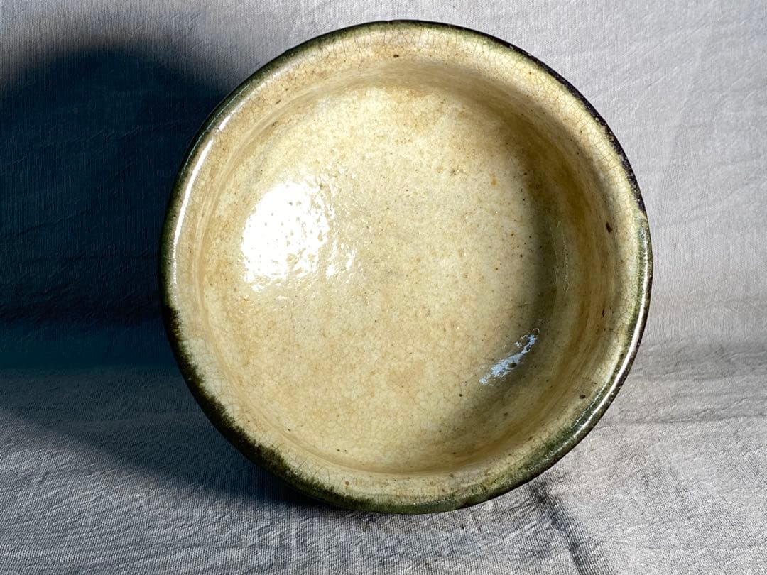 武内晴二郎作　鉄刷毛目面取鉢