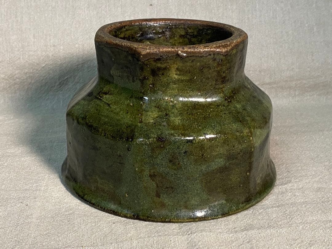 武内晴二郎作　鉄刷毛目面取鉢