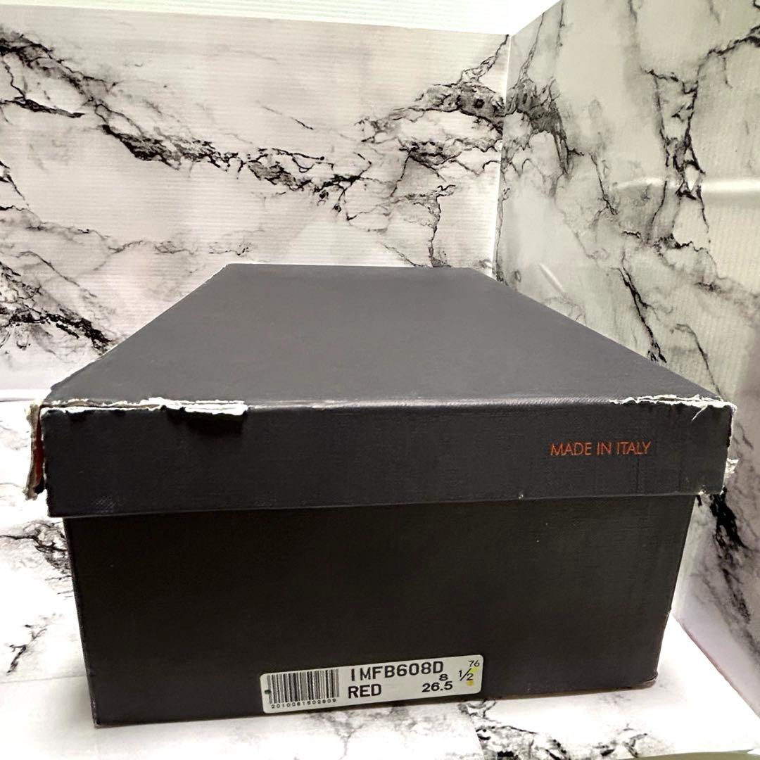 未使用　ボリーニ　レザーシューズ　8 1/2表記　ワニ革　ホールカット　革靴