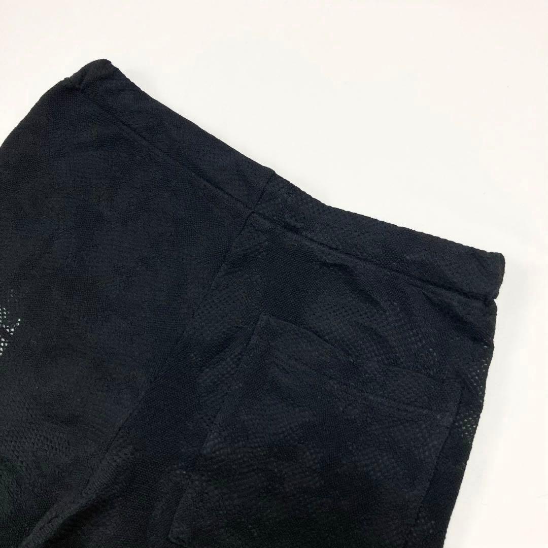 Y's LACE JACQUARD SLIM PANTS 黒2