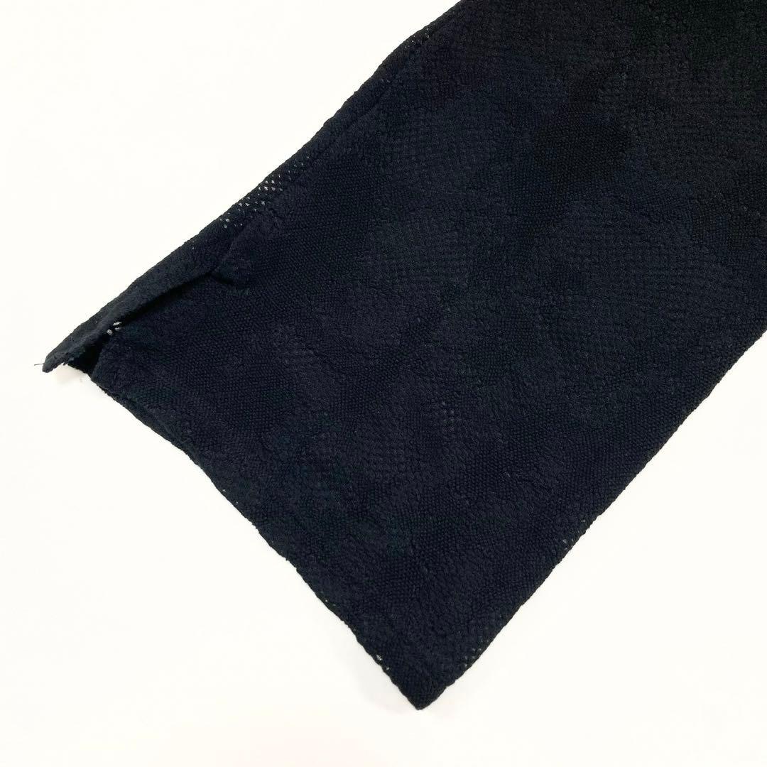 Y's LACE JACQUARD SLIM PANTS 黒2