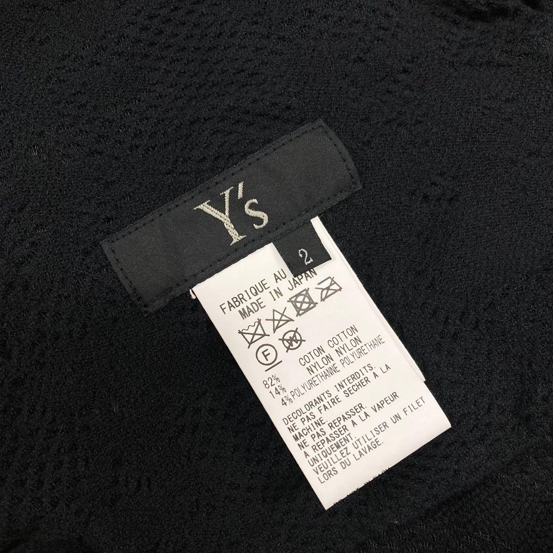 Y's LACE JACQUARD SLIM PANTS 黒2