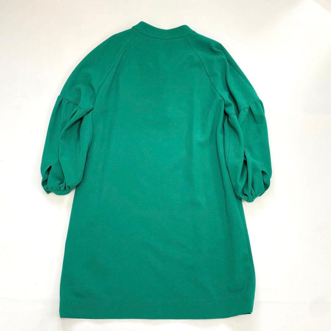美品 ADORE アドーア ライトアムンゼンワンピース グリーン 38