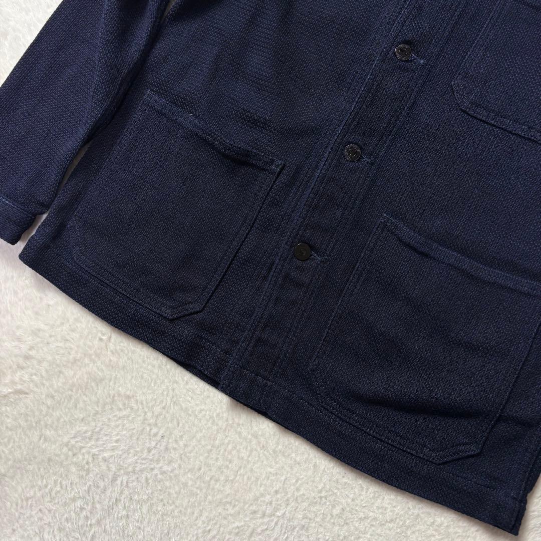 size40 刺し子 桃太郎ジーンズ カバーオール デニム 日本製 インディゴ