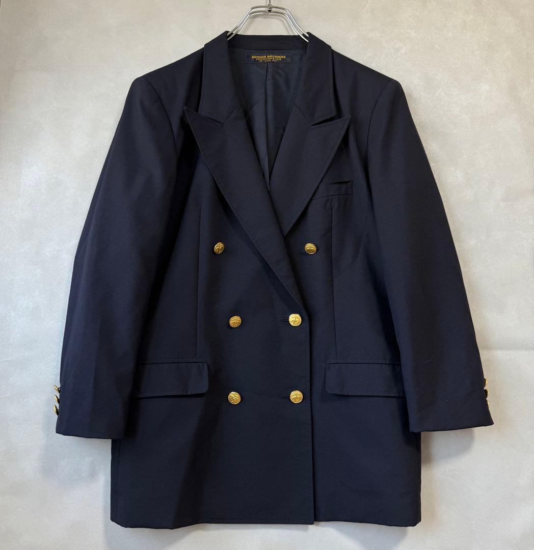 ブルックスブラザーズ 紺ブレザー 金ボタン ダブル テーラードジャケット 日本製