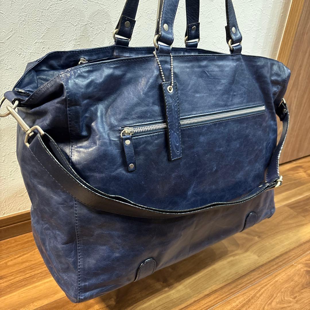 【美品☆大容量】creed クリード 2way ボストンバッグ レザー 本革製