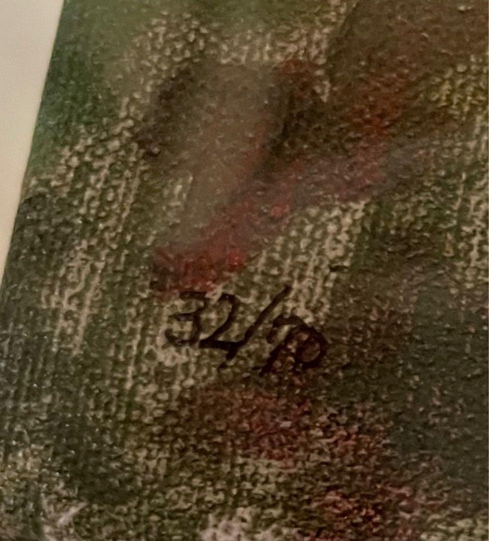 久下貴史 版画 (キャンバスジクレー) 猫にワインは豚に真珠的かも　大サイズ