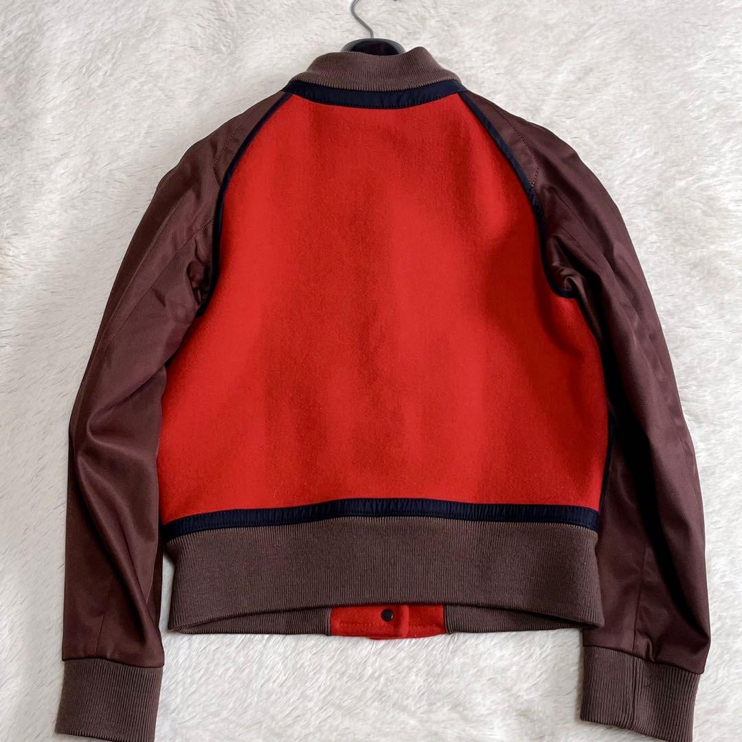 美品 COACH コーチ スタジャン ブルゾン バーシティージャケット ウール