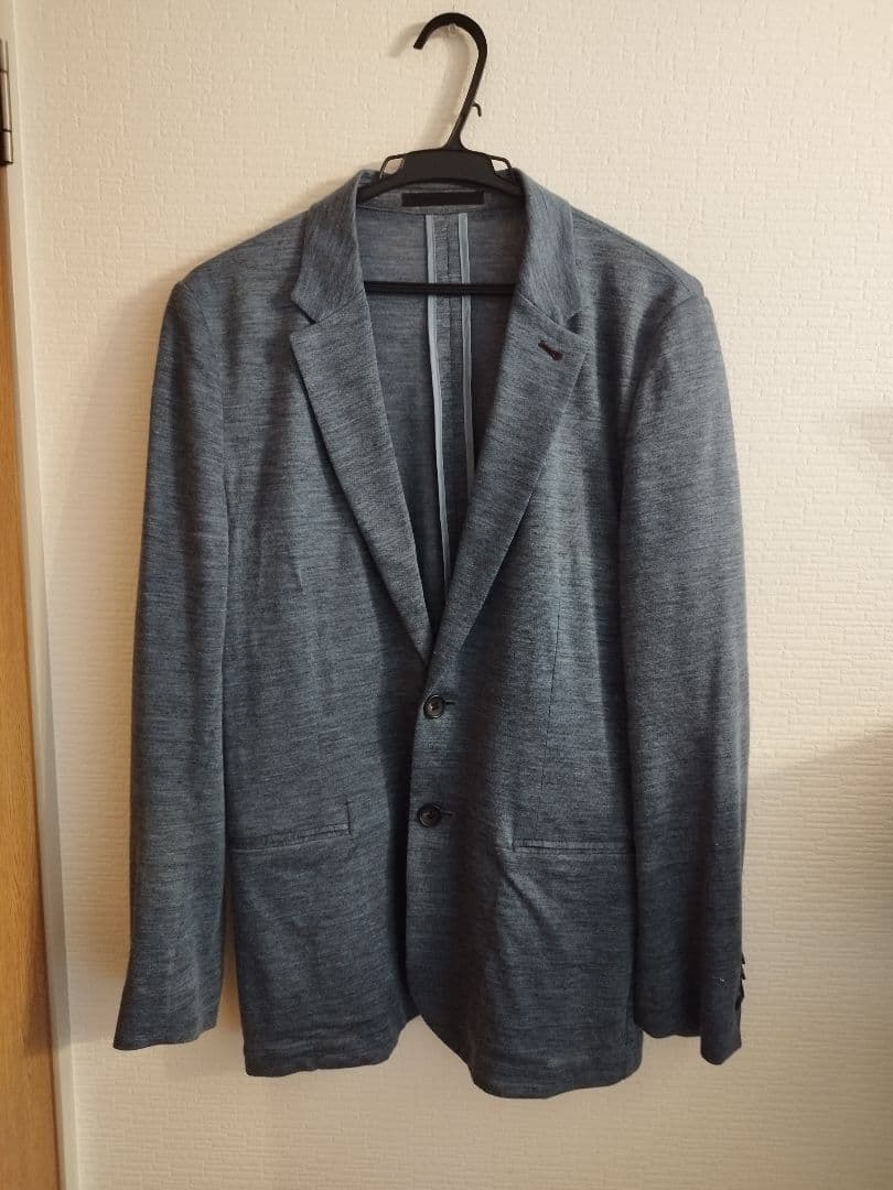 メンズ ポールスミス リネンジャケット ブルー Lサイズ