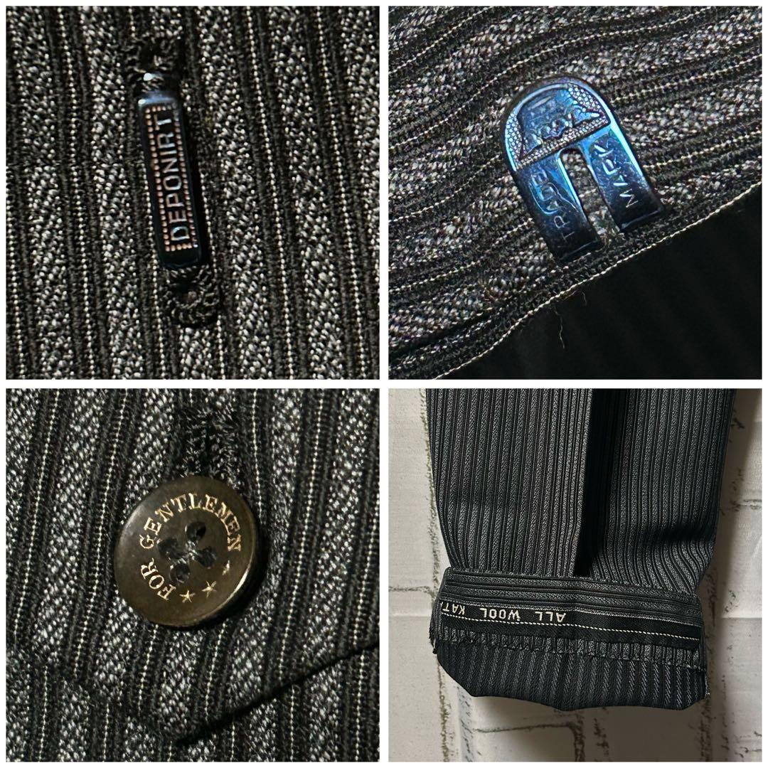 50's ヴィンテージ ストライプ スラックス パンツ チャコール 菅田将暉 L