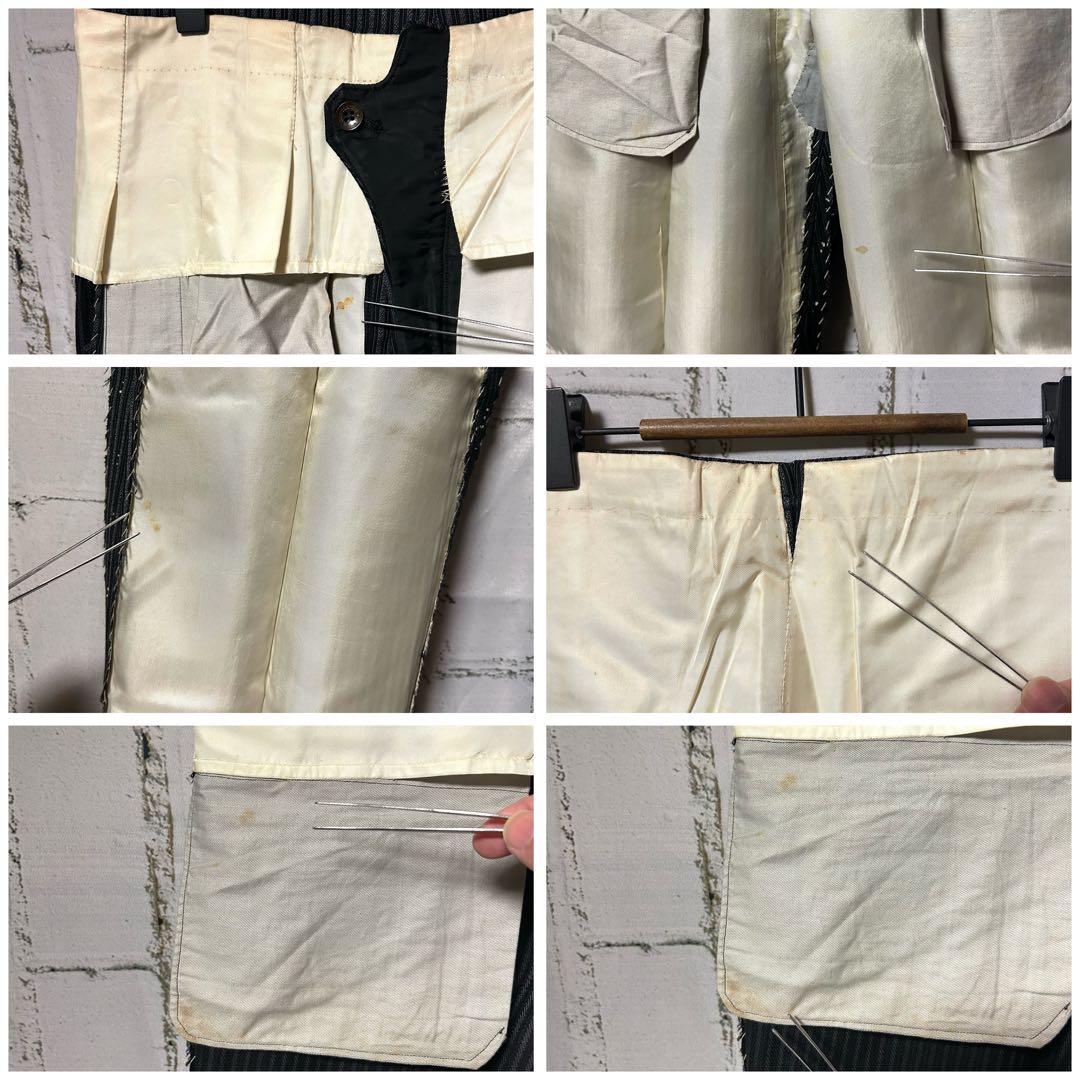 50's ヴィンテージ ストライプ スラックス パンツ チャコール 菅田将暉 L