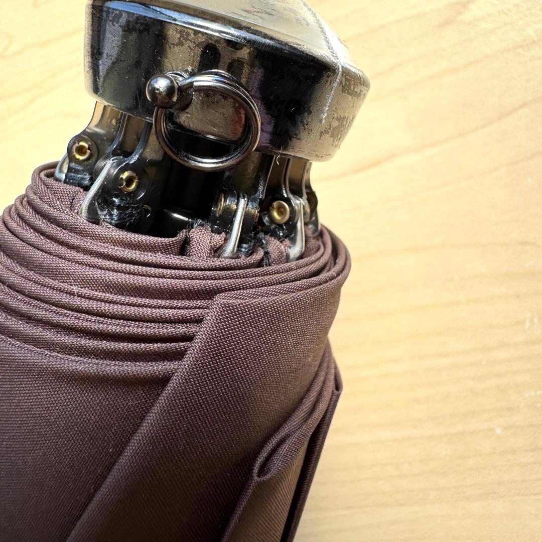 ★新品★ハンウェイ　HANWAY　晴雨兼用　折りたたみ傘　UV加工　撥水　茶